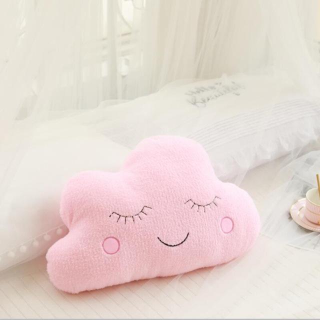 Promotion Stuffed Cloud Moon Star Raindrop Plush Pillow Soft Cushion  Stuffed Plush Toys For Children Baby Kids Pillow Girl