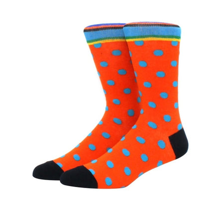 Men's Funny Happy Socks Fine Paragraph Diamond Pattern Argyle Three-dimensional Tube Geometric Funny Large size Combed Cotton