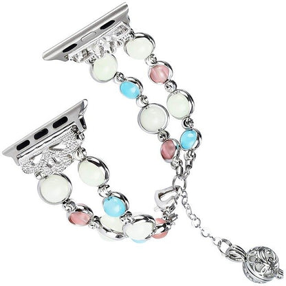 Luminous Bracelet Strap for apple watch 44 mm 40mm women Watchband for apple watch strap 42mm 38mm band Jewelry iwatch Accessory