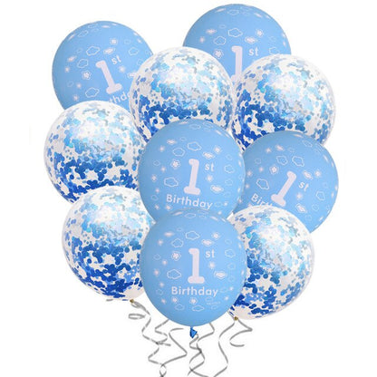 Mickey minnie foil balloons 1st birthday party decorations kids ballon number 1 globos dot latex Children's toy baby shower girl