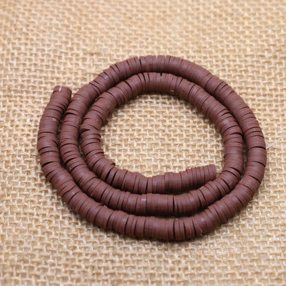6mm Flat Round Polymer Clay Beads Chip Disk Loose Spacer Handmade Beads For DIY Jewelry Making Bracelet Finding Mixed Color