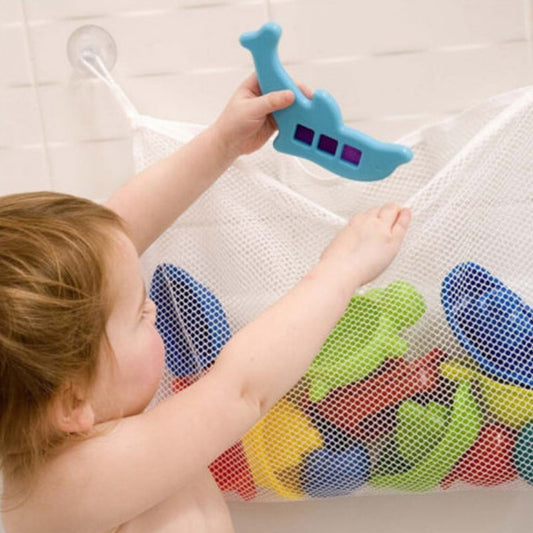 Baby Bathroom Storage Bag Mesh Net 100% Brand Bathtub Suction  New Fashion Kids Bath Portable Toys Organizer Holder 1 Pcs Hot