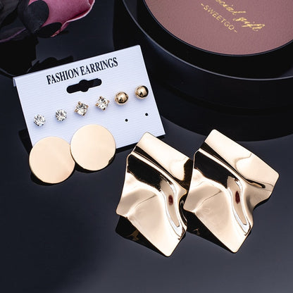 Women's Earrings Set Pearl Crystal Earrings For Women Vintage Boho Tassel Acrylic Earring Fashion Jewelry 2020 Geometric Earings