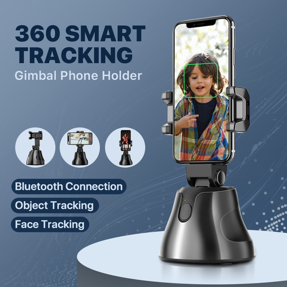 Portable All-in-one Auto Smart Shooting Selfie Stick 360 Rotation Auto Face Tracking Object Tracking Camera Phone Mount Holder