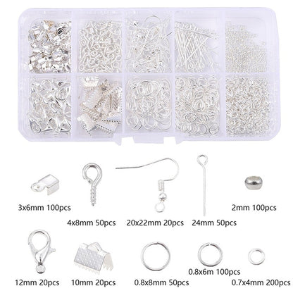 Alloy Accessories Set Jewelry findings Tools Clip buckle Lobster Clasp Open Jump Rings Earring Hook Jewelry Making Supplies Kit