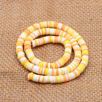6mm Flat Round Polymer Clay Beads Chip Disk Loose Spacer Handmade Beads For DIY Jewelry Making Bracelet Finding Mixed Color