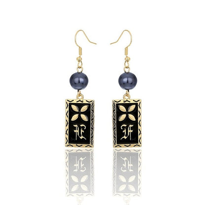Hawaiian Pearl Leaf Long Drop Earrings Fashion Jewelry 2020 for Women Trendy Dangle Hangling Earring Earing Wholesale Price