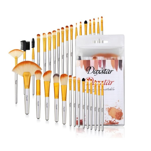 Yuwaku Professional 32Pcs/Set Makeup Brush Foundation Eye Shadows Lipsticks Powder Make Up Brushes Tool Bag Pincel Maquiagem Kit