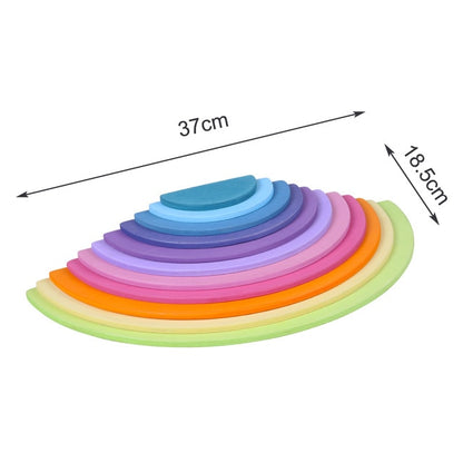 Baby Large Rainbow Stacker Wooden Toys For Kids Creative Rainbow Building Blocks Montessori Educational Toy Children