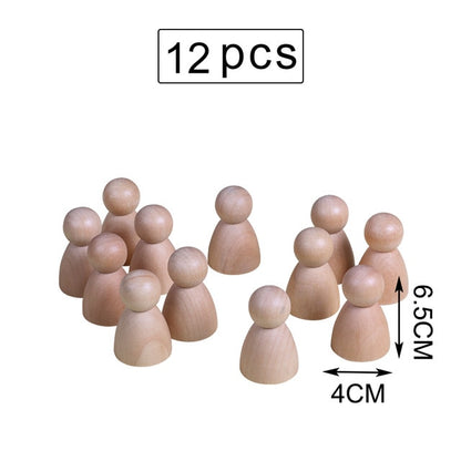 Baby Large Rainbow Stacker Wooden Toys For Kids Creative Rainbow Building Blocks Montessori Educational Toy Children