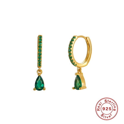 CANNER Diamond-studded Zircon Water Earrings Hoops 925 Sterling Silver Earrings For Women Silver Jewelry Earring Aretes