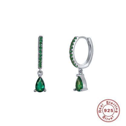 CANNER Diamond-studded Zircon Water Earrings Hoops 925 Sterling Silver Earrings For Women Silver Jewelry Earring Aretes