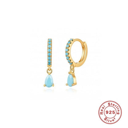 CANNER Diamond-studded Zircon Water Earrings Hoops 925 Sterling Silver Earrings For Women Silver Jewelry Earring Aretes