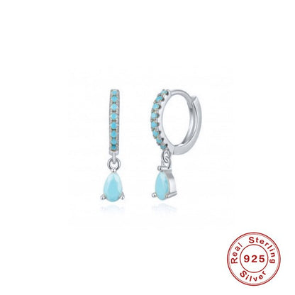 CANNER Diamond-studded Zircon Water Earrings Hoops 925 Sterling Silver Earrings For Women Silver Jewelry Earring Aretes