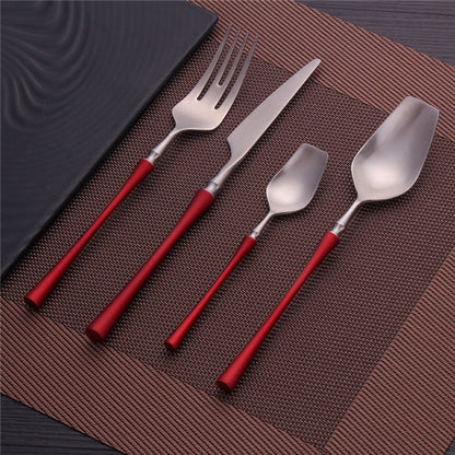 Stainless Steel Cutlery Set Gold Dinnerware Set Western Food Cutlery Tableware Dinnerware Christmas Gift forks knives spoons