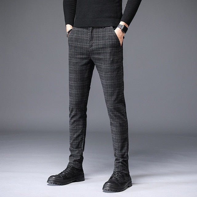 2020 New Stretch Casual Pants Men Spring summer High Quality Business Trousers Men's Straight Trousers Pant male size 28-36 38