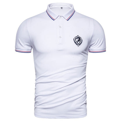 2020 New Summer Cotton Polo Shirt Men Top Quality Business Social Male Polos Short Sleeve Eagle Embroidery Sporting Mens Polo