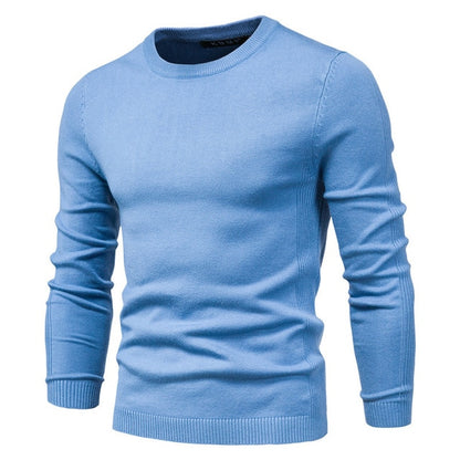2020 New Winter Thickness Pullover Men O-neck Solid Color Long Sleeve Warm Slim Sweaters Men Men's Sweater Pull Male Clothing