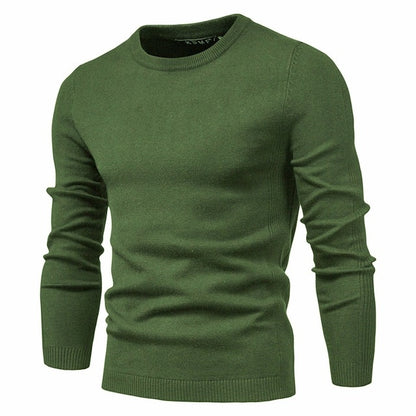 2020 New Winter Thickness Pullover Men O-neck Solid Color Long Sleeve Warm Slim Sweaters Men Men's Sweater Pull Male Clothing