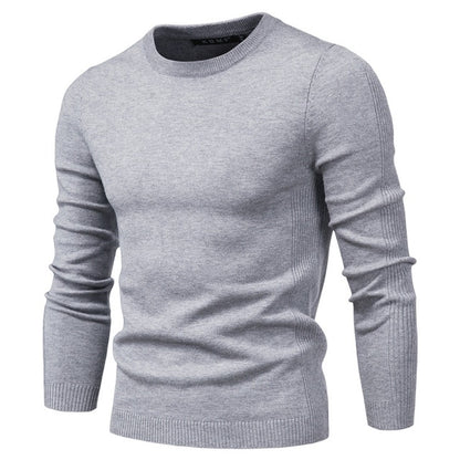 2020 New Winter Thickness Pullover Men O-neck Solid Color Long Sleeve Warm Slim Sweaters Men Men's Sweater Pull Male Clothing