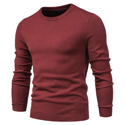 2020 New Winter Thickness Pullover Men O-neck Solid Color Long Sleeve Warm Slim Sweaters Men Men's Sweater Pull Male Clothing