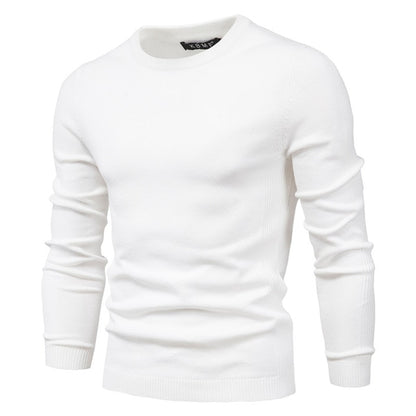 2020 New Winter Thickness Pullover Men O-neck Solid Color Long Sleeve Warm Slim Sweaters Men Men's Sweater Pull Male Clothing