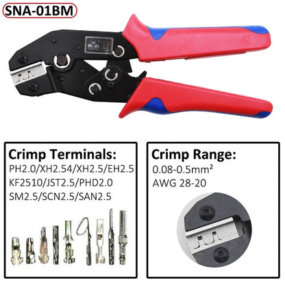 DuPont Terminals Crimp Pliers And Interchangeable Dies Wire Crimper Crimping Tools Ratcheting 7Inch SN-28B SN-48B SN-2 SN-01BM