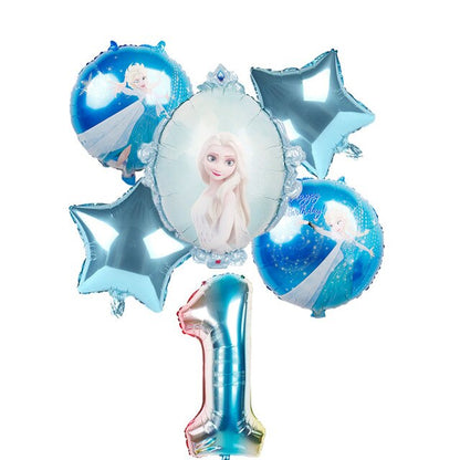 elsa Disney Frozen princess helium balloons 32inch number Baby shower girl foil globos birthday party decorations kids toys
