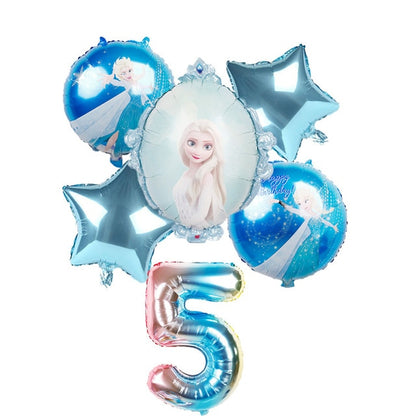 elsa Disney Frozen princess helium balloons 32inch number Baby shower girl foil globos birthday party decorations kids toys