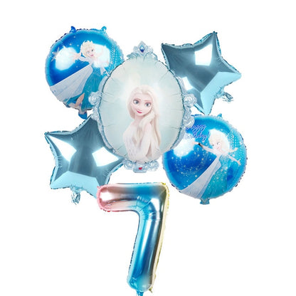 elsa Disney Frozen princess helium balloons 32inch number Baby shower girl foil globos birthday party decorations kids toys