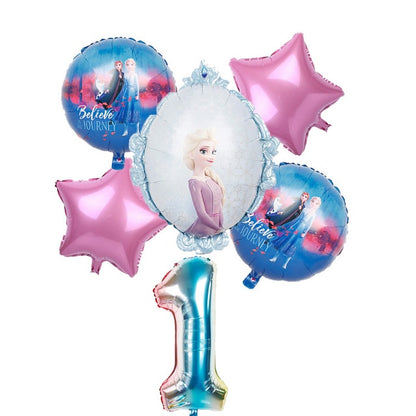 elsa Disney Frozen princess helium balloons 32inch number Baby shower girl foil globos birthday party decorations kids toys