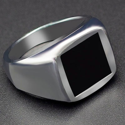 2020 Fashion Simple Style Black Square Ring Classic Ring Wedding Engagement Jewelry
