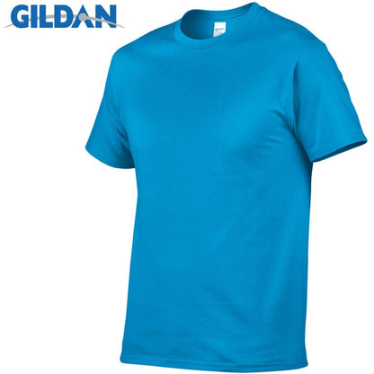 5pcs/Lot GILDAN Brand Solid Color T Shirt Mens Black And White 100% Cotton T-shirts Summer Skateboard Tee Boy Skate Tshirt Tops