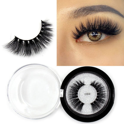 LEHUAMAO Mink Eyelashes 3D Mink Lashes Thick HandMade Full Strip Lashes Cruelty Free Mink Lashes Reusable False Eyelashes Makeup
