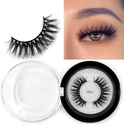 LEHUAMAO Mink Eyelashes 3D Mink Lashes Thick HandMade Full Strip Lashes Cruelty Free Mink Lashes Reusable False Eyelashes Makeup