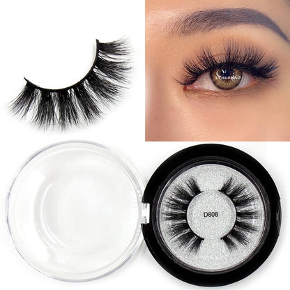 LEHUAMAO Mink Eyelashes 3D Mink Lashes Thick HandMade Full Strip Lashes Cruelty Free Mink Lashes Reusable False Eyelashes Makeup