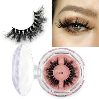 LEHUAMAO Mink Eyelashes 3D Mink Lashes Thick HandMade Full Strip Lashes Cruelty Free Mink Lashes Reusable False Eyelashes Makeup