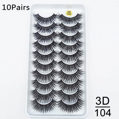 10Pairs 3D Mink Eyelashes Makeup Natural Long False Eyelashes Dramatic Lashes Extension HandMade Fake Eyelash maquiagem