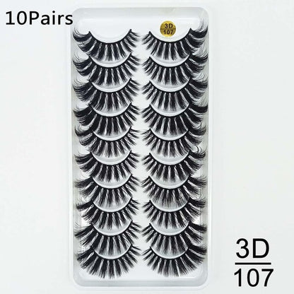 10Pairs 3D Mink Eyelashes Makeup Natural Long False Eyelashes Dramatic Lashes Extension HandMade Fake Eyelash maquiagem