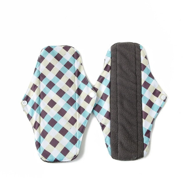Reusable Pads Hygiene Pads Bamboo Charcoal Sanitary Pad Mama Menstrual Cotton Pads Washable Panty Liner Pads Health Feminine