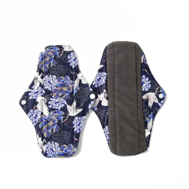Reusable Pads Hygiene Pads Bamboo Charcoal Sanitary Pad Mama Menstrual Cotton Pads Washable Panty Liner Pads Health Feminine