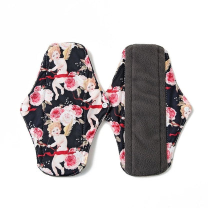 Reusable Pads Hygiene Pads Bamboo Charcoal Sanitary Pad Mama Menstrual Cotton Pads Washable Panty Liner Pads Health Feminine