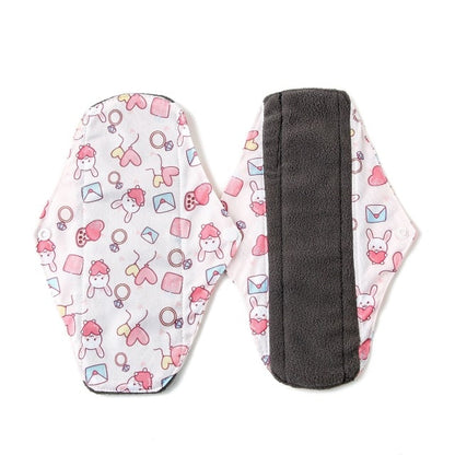 Reusable Pads Hygiene Pads Bamboo Charcoal Sanitary Pad Mama Menstrual Cotton Pads Washable Panty Liner Pads Health Feminine