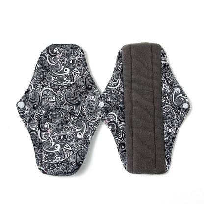 Reusable Pads Hygiene Pads Bamboo Charcoal Sanitary Pad Mama Menstrual Cotton Pads Washable Panty Liner Pads Health Feminine