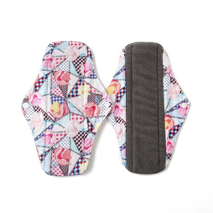 Reusable Pads Hygiene Pads Bamboo Charcoal Sanitary Pad Mama Menstrual Cotton Pads Washable Panty Liner Pads Health Feminine