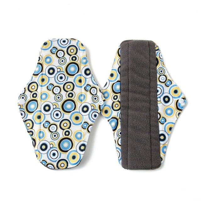 Reusable Pads Hygiene Pads Bamboo Charcoal Sanitary Pad Mama Menstrual Cotton Pads Washable Panty Liner Pads Health Feminine