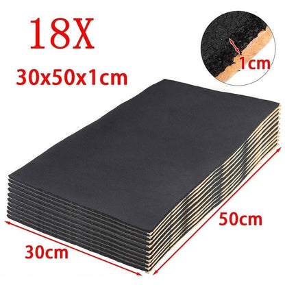 9X 1cm 0.6cm Car Sound Hot Deadener Mat Noise Proof Bonnet Insulation Deadening Engine Firewall Heat Foam Cotton Sticker 30x50cm