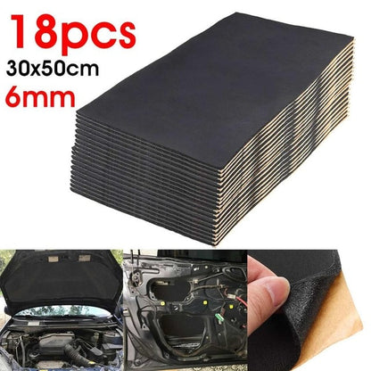 9X 1cm 0.6cm Car Sound Hot Deadener Mat Noise Proof Bonnet Insulation Deadening Engine Firewall Heat Foam Cotton Sticker 30x50cm