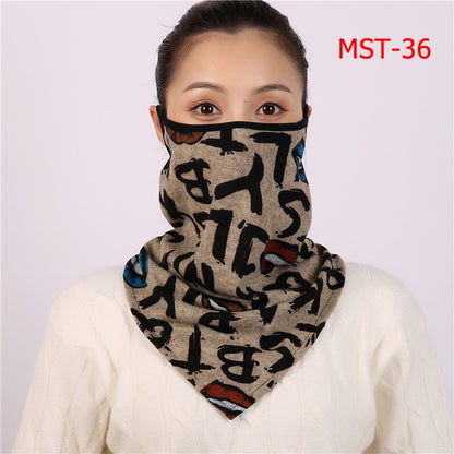 2020 New Women Winter Scarves Cotton Feeling Mask Man Neck Scarf Rings Headband Soft Warm Face Scarfs Masks
