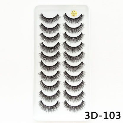 10Pairs 3D Mink Eyelashes Makeup Natural Long False Eyelashes Dramatic Lashes Extension HandMade Fake Eyelash maquiagem